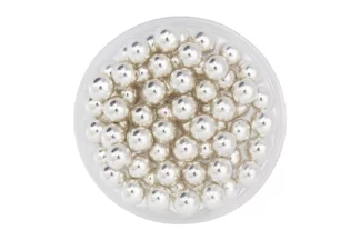 30g 6mm Metallic Silver Pearls,IS-MSLP06