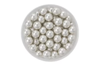 30g 8mm Metallic Silver Pearls,IS-MSLP08