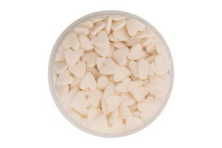 100g White Heart Confetti , ,IS-WHHCN