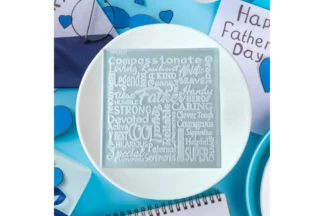 Father Text Collage Pattern Plate Custom Cookie Cutters,PPD037