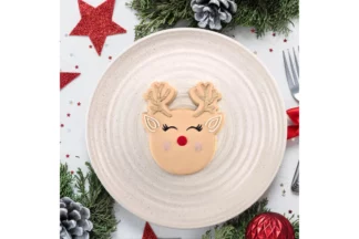 Rudolph Reindeer Debosser and Cutter Set Custom Cookie Cutters,SET043