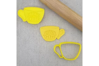 Central Perk Coffee Cup Cutter and Embosser Set Custom Cookie Cutters,SET221