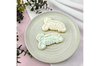 Happy Easter Debosser and Cutter Set Custom Cookie Cutters,SET245
