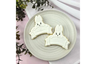 Bunny Plaque Debosser and Cutter Set Custom Cookie Cutters,SET246