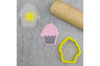 Mini Cupcake Cutter and Debosser Set Custom Cookie Cutters,SET348S