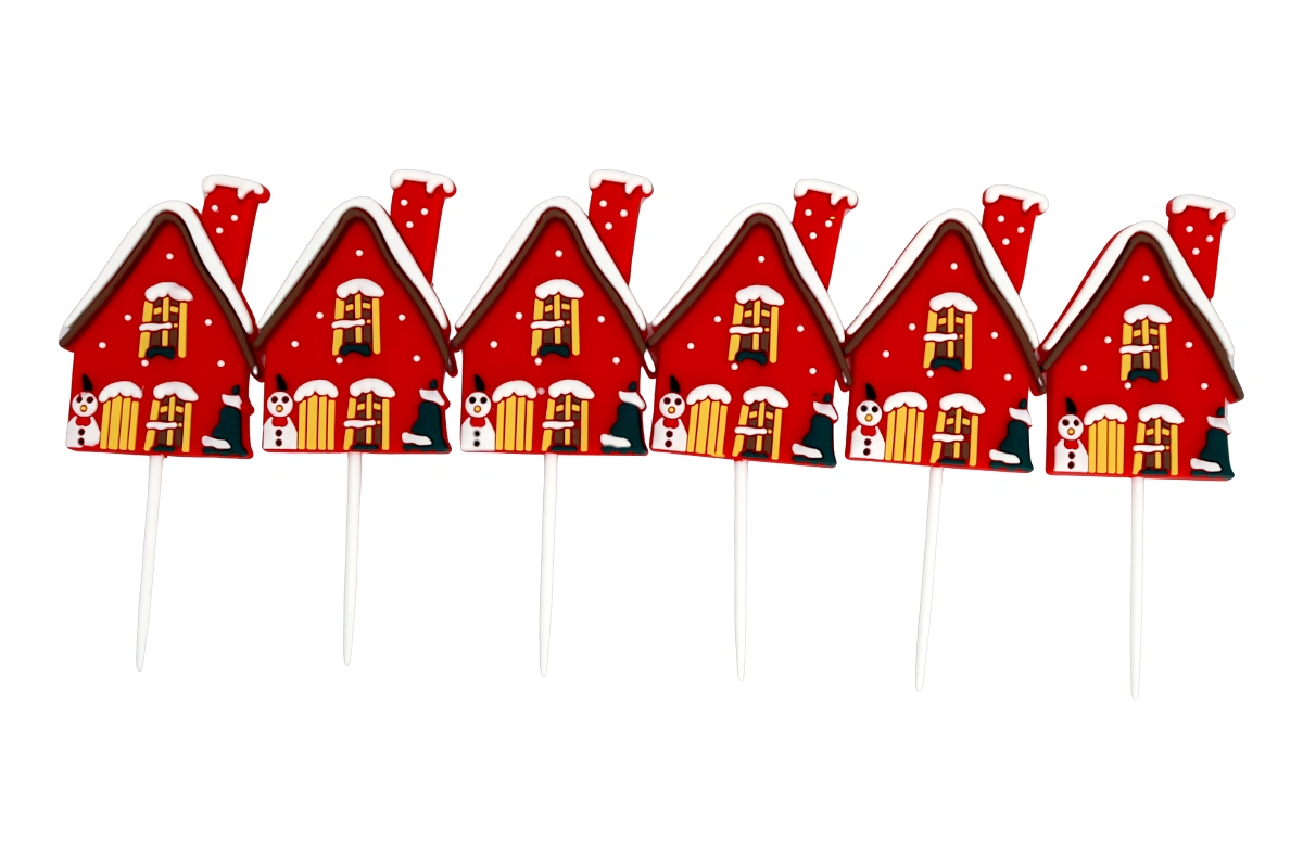 6PCS Christmas House Toppers Iconic Cake Art | My Dream Cake ICA-MTSCHT-006_4