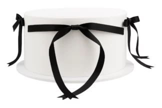 Black Vintage Satin Bow Iconic Cake Art,ICA-VSRBK-006