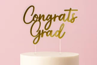 Gold Congrats Grad Topper,ICACTGDCG-001