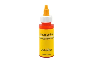 ** 2.3oz 65ml Lemon Yellow Liqua-Gel Food Colouring Chefmaster ,5086